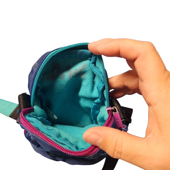 1993 Vintage Samsonite World Sport Purple Teal Crossbody Adjust Strap Camera Bag - Picture 7 of 10